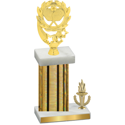 Accented Single Gold Glacier Victory Pickleball Trophy