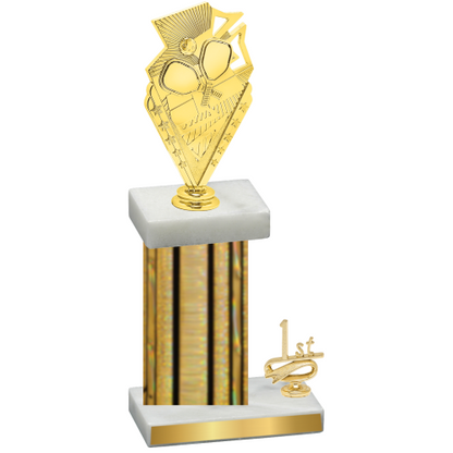 Accented Single Gold Glacier First Place Pickleball Trophy