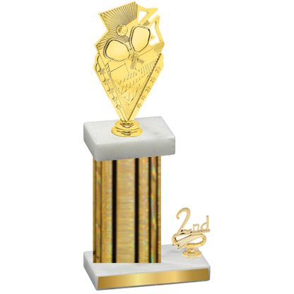 Accented Single Gold Glacier Second Place Pickleball Trophy