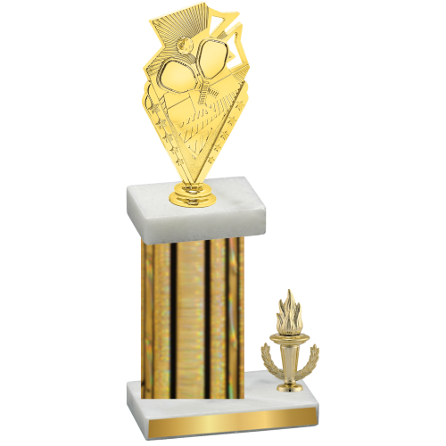 Accented Single Gold Glacier Victory Pickleball Trophy