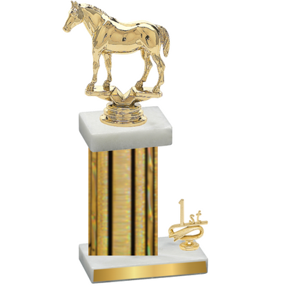 Accented Single Gold Glacier First Place Horses Trophy