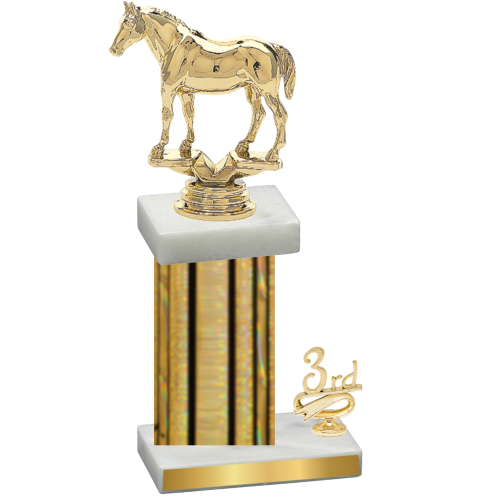 Accented Single Gold Glacier Third Place Horses Trophy