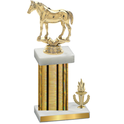 Accented Single Gold Glacier Victory Horses Trophy