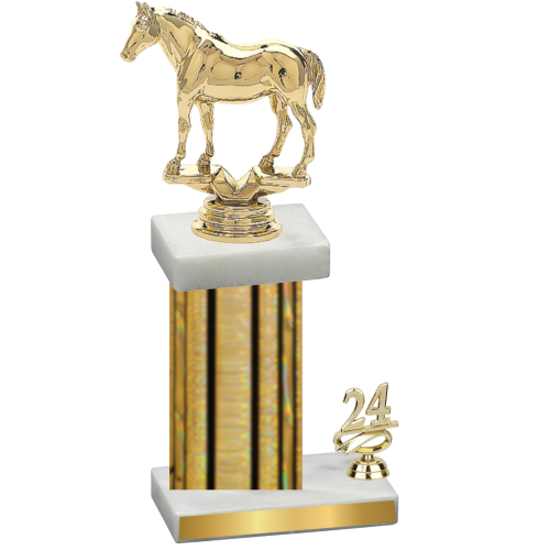 Accented Single Gold Glacier Year Horses Trophy