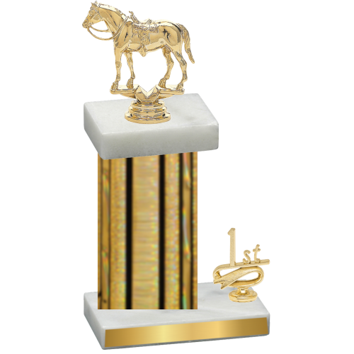 Accented Single Gold Glacier First Place Horses Trophy