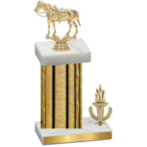 Accented Single Gold Glacier Victory Horses Trophy