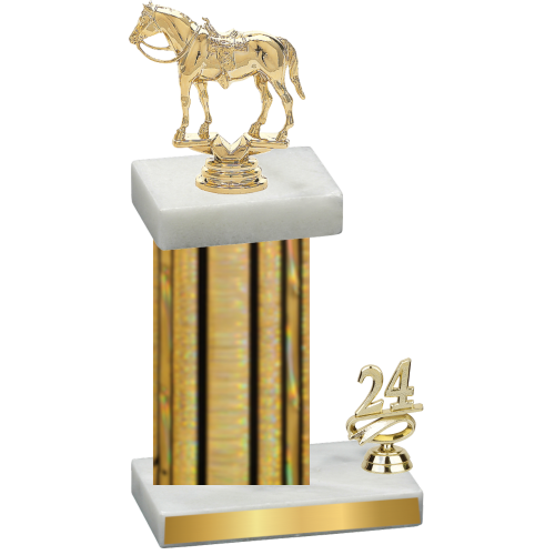 Accented Single Gold Glacier Year Horses Trophy