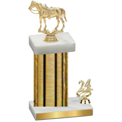 Accented Single Gold Glacier Year Horses Trophy