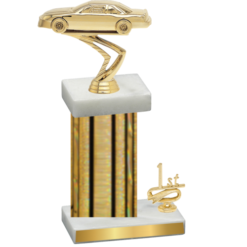 Accented Single Gold Glacier First Place Cars Trophy