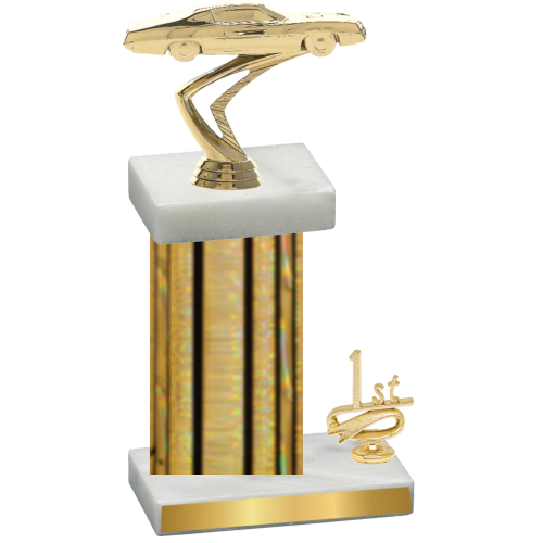 Accented Single Gold Glacier First Place Cars Trophy