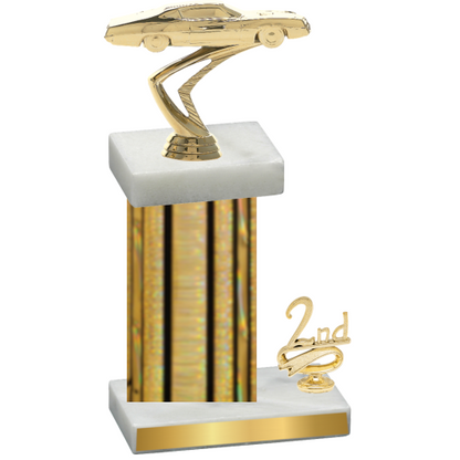 Accented Single Gold Glacier Second Place Cars Trophy