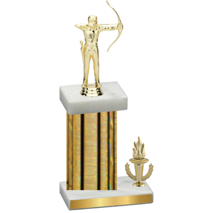 Accented Single Gold Glacier Victory Archery Trophy