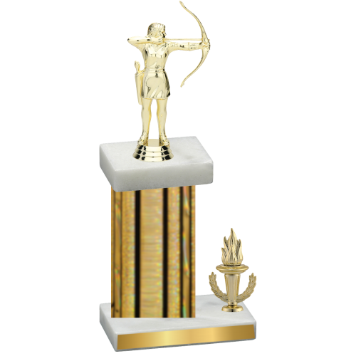 Accented Single Gold Glacier Victory Archery Trophy