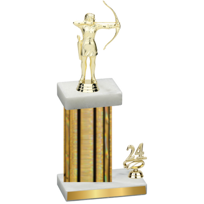 Accented Single Gold Glacier Year Archery Trophy