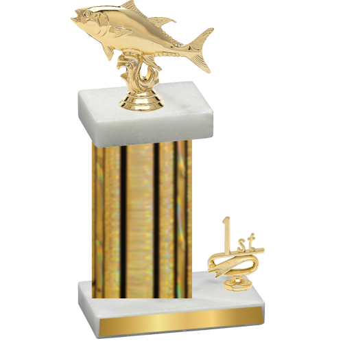 Accented Single Gold Glacier First Place Fishing Trophy