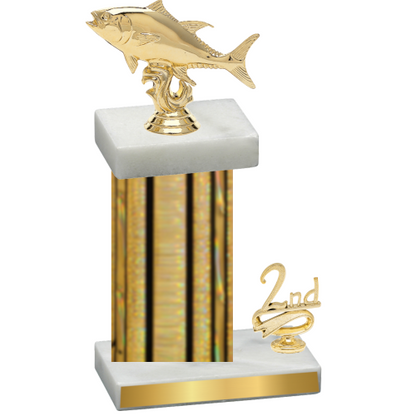 Accented Single Gold Glacier Second Place Fishing Trophy