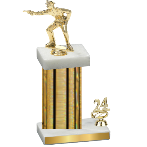 Accented Single Gold Glacier Year Shooter Trophy