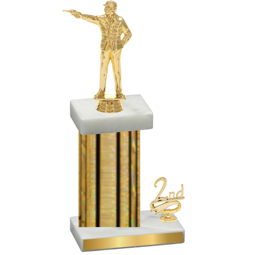 Accented Single Gold Glacier Second Place Shooter Trophy