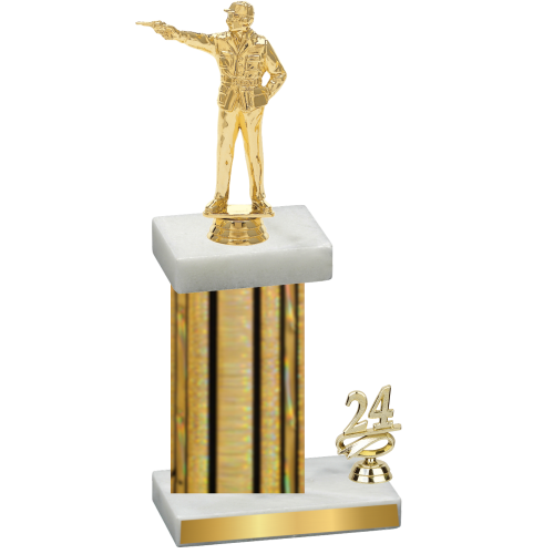 Accented Single Gold Glacier Year Shooter Trophy