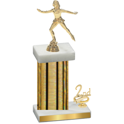 Accented Single Gold Glacier Second Place Skater Trophy