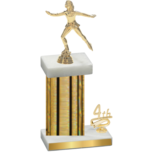 Accented Single Gold Glacier Fourth Place Skater Trophy