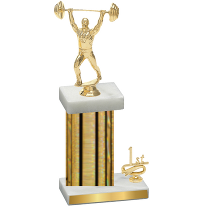 Accented Single Gold Glacier First Place Weights Trophy