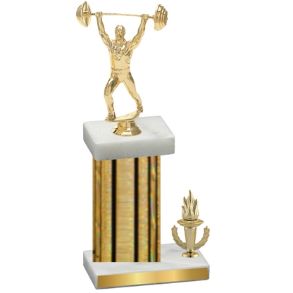 Accented Single Gold Glacier Victory Weights Trophy