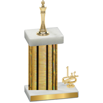 Accented Single Gold Glacier First Place Chess Trophy