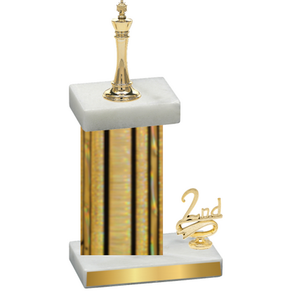 Accented Single Gold Glacier Second Place Chess Trophy