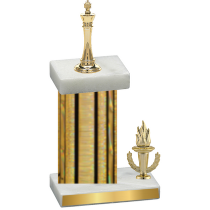 Accented Single Gold Glacier Victory Chess Trophy