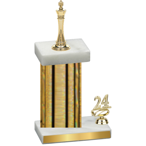 Accented Single Gold Glacier Year Chess Trophy