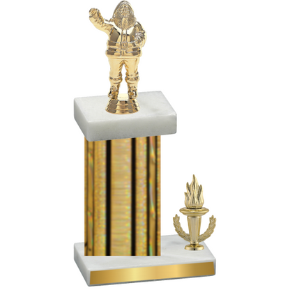 Accented Single Gold Glacier Victory Holiday Trophy