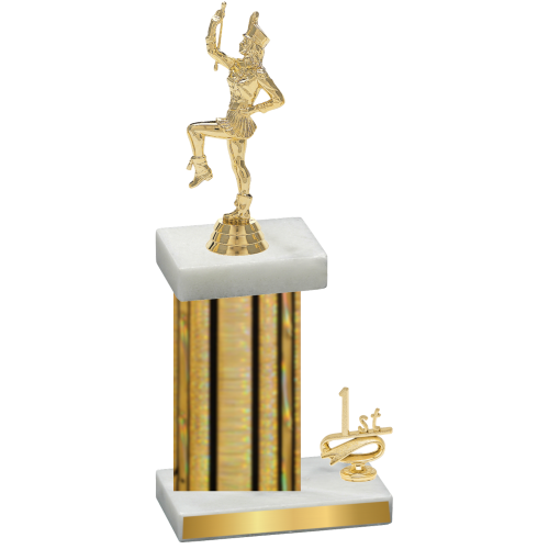 Accented Single Gold Glacier First Place Majorette Trophy