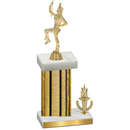 Accented Single Gold Glacier Victory Majorette Trophy