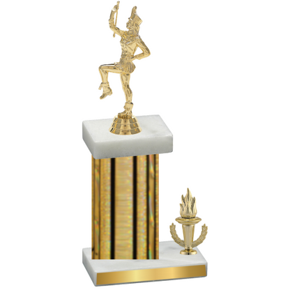 Accented Single Gold Glacier Victory Majorette Trophy