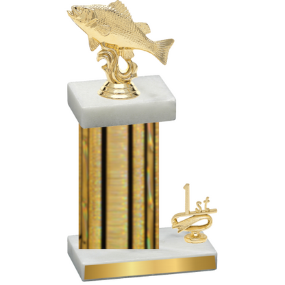 Accented Single Gold Glacier First Place Fishing Trophy