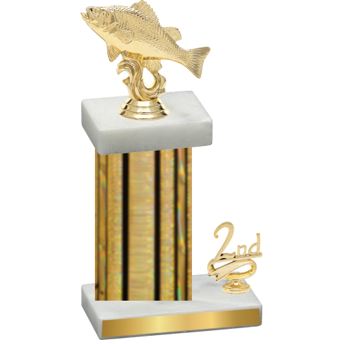 Accented Single Gold Glacier Second Place Fishing Trophy