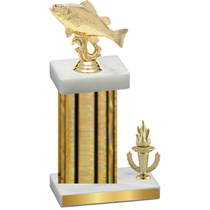 Accented Single Gold Glacier Victory Fishing Trophy