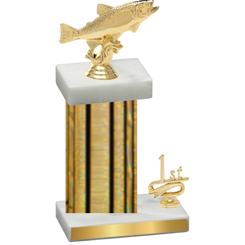 Accented Single Gold Glacier First Place Fishing Trophy