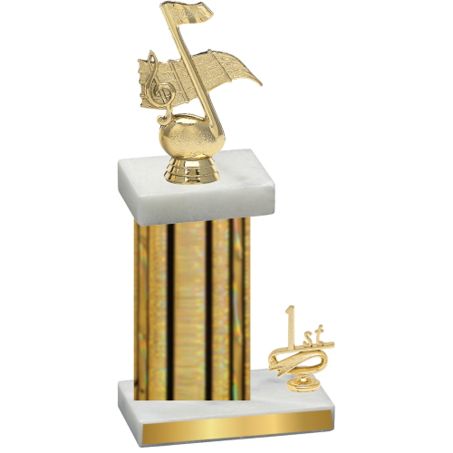 Accented Single Gold Glacier First Place Music Trophy