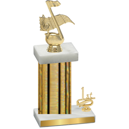 Accented Single Gold Glacier First Place Music Trophy