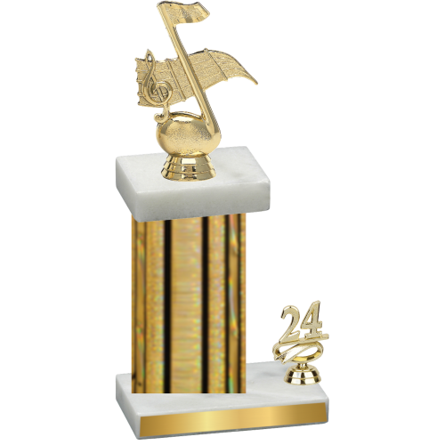 Accented Single Gold Glacier Year Music Trophy