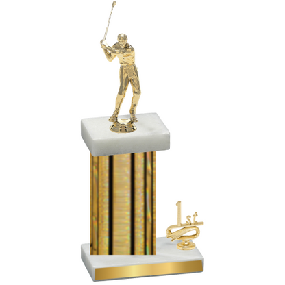 Accented Single Gold Glacier First Place Golf Trophy