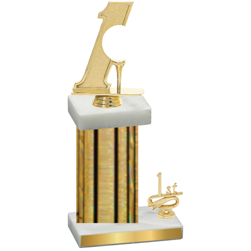 Accented Single Gold Glacier First Place Golf Trophy