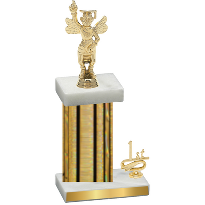 Accented Single Gold Glacier First Place Academics Trophy