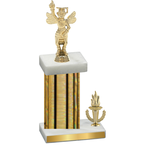 Accented Single Gold Glacier Victory Academics Trophy