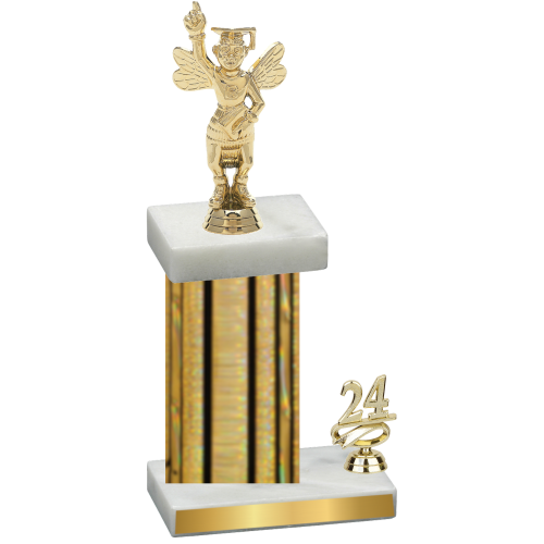 Accented Single Gold Glacier Year Academics Trophy