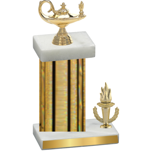 Accented Single Gold Glacier Victory Academics Trophy