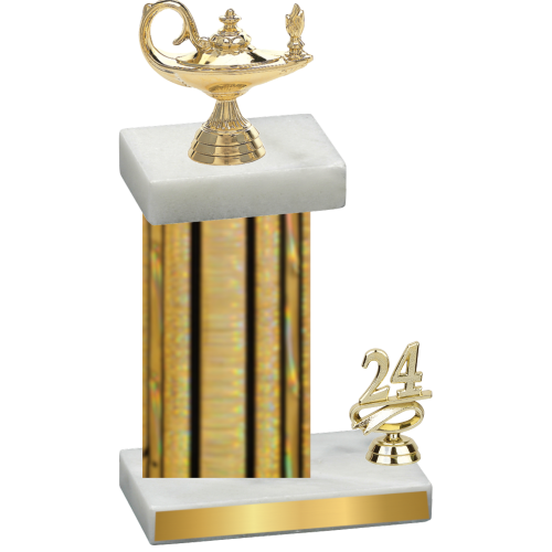 Accented Single Gold Glacier Year Academics Trophy