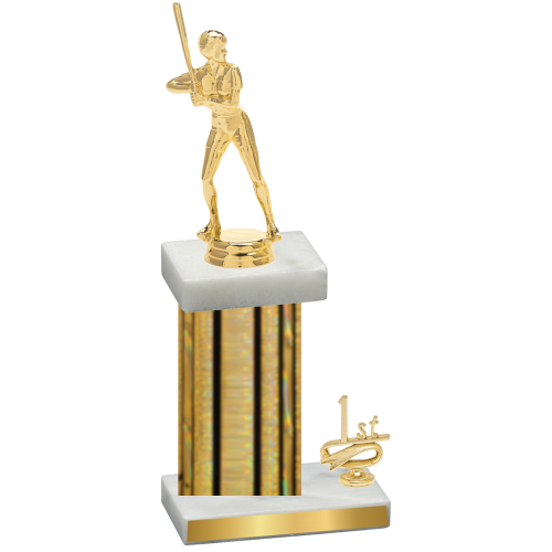 Accented Single Gold Glacier First Place Softball Trophy